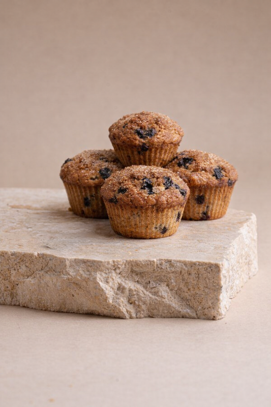 Blueberry muffins, natuurlijk gezoet